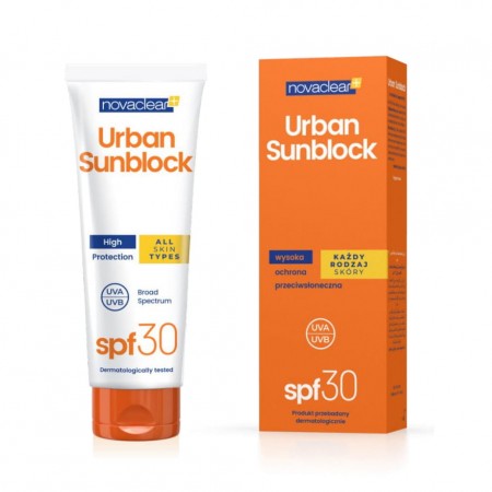 Novaclear Urban Sunblock Krem ochronny do twarzy SPF 30 każdy rodzaj cery ochrona przeciwsłoneczna 125 ml