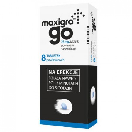 MAXIGRA GO 25mg - 8 tabletek