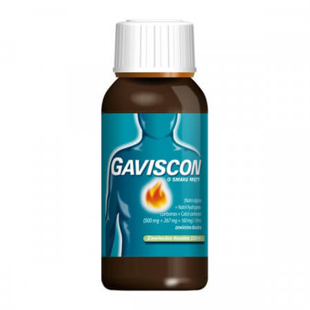 Gaviscon o smaku mięty zawiesina doustna 150 ml, zgaga