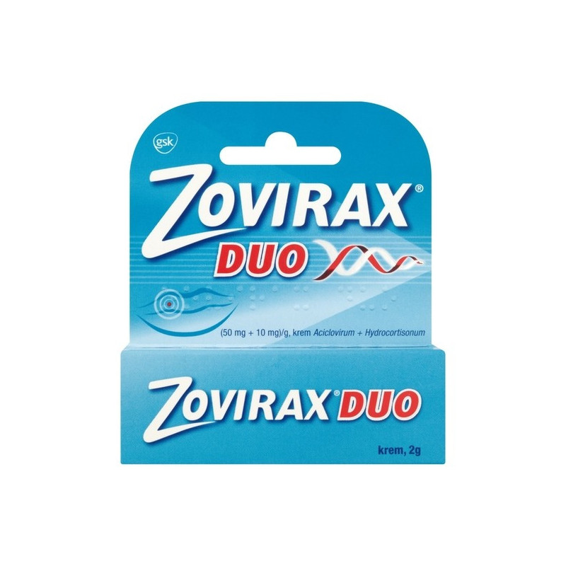 Zovirax Duo, 50 mg + 10 mg, krem na skórę, 2 g