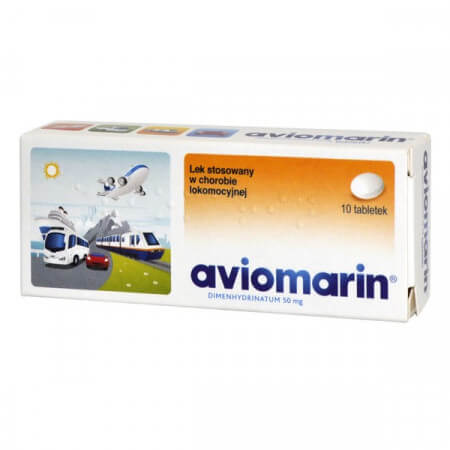 Aviomarin 50 mg nudności , wymioty10 tabletek