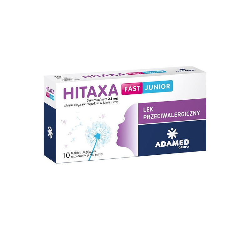 Hitaxa Fast junior, 10 tabletek ulegających rozpadowi w jamie ustnejustne