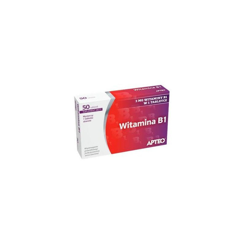 Apteo Witamina B1 3 Mg 50 Tabletek