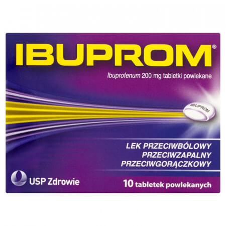 Ibuprom, Ibuprofen 200 mg, 10 tabletek