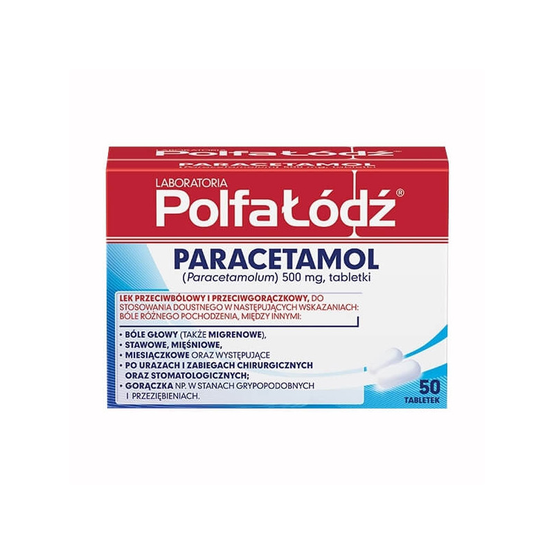 Paracetamol Polfa-Łódź 50 tabletek