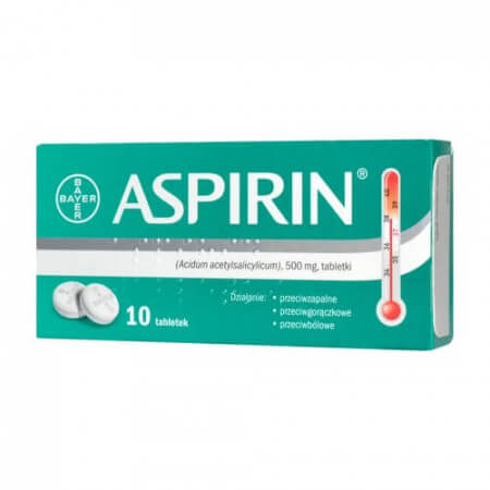 Aspirin (Aspiryna) 500 mg 10 tabletek