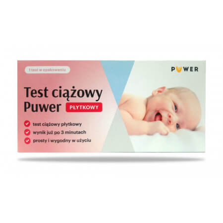 Puwer Test ciążowy płytkowy, 1 sztuka