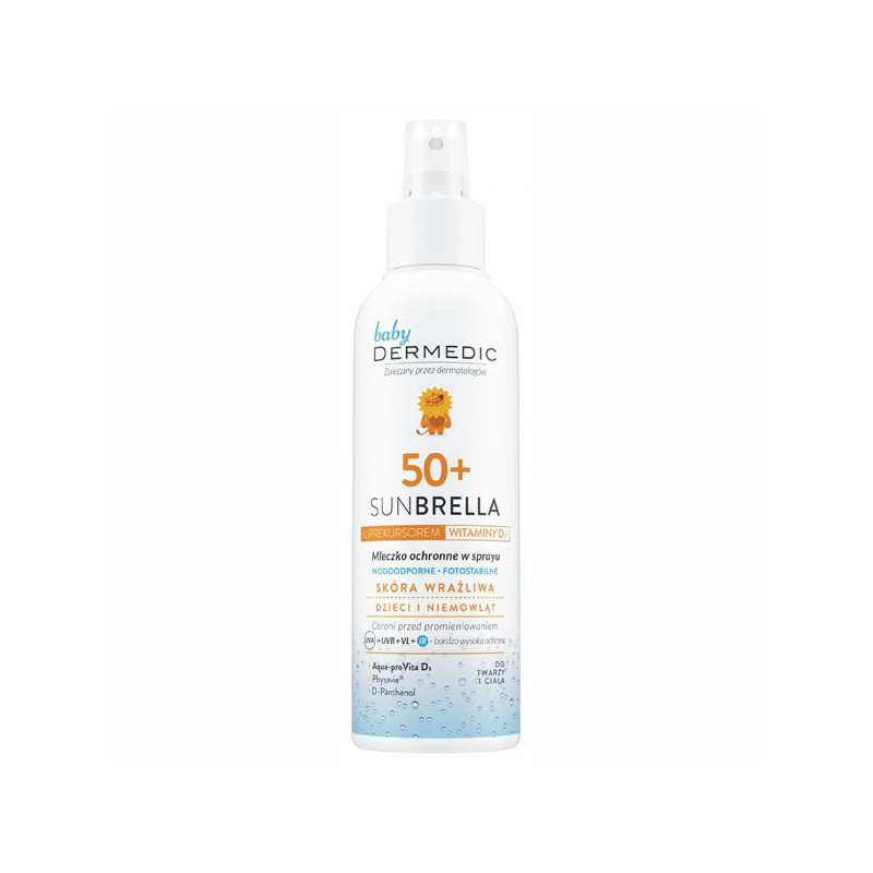 DERMEDIC SUNBRELLA SPF 50 + Mleczko spray dla dzieci 150ml